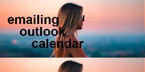 emailing outlook calendar