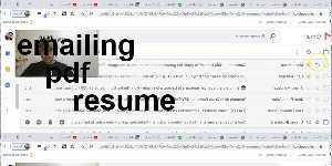 emailing pdf resume