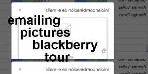 emailing pictures blackberry tour