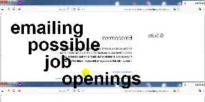 emailing possible job openings