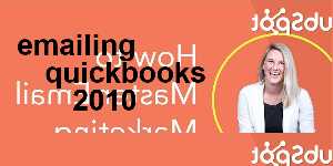 emailing quickbooks 2010