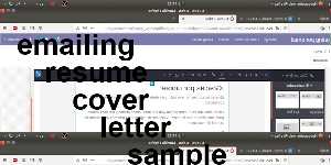 emailing resume cover letter sample