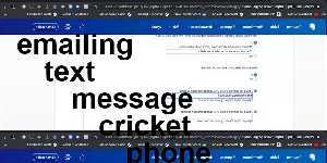 emailing text message cricket phone