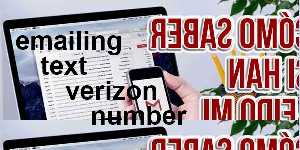 emailing text verizon number