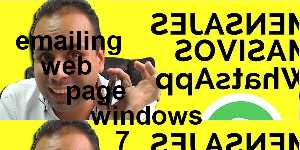 emailing web page windows 7