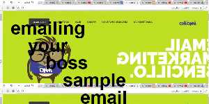 emailing your boss sample email