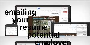 emailing your resume potential employer