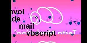 envoi de mail vbscript