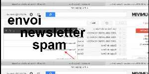 envoi newsletter spam