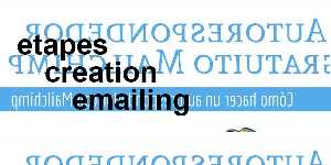 etapes creation emailing