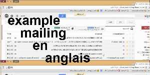 example mailing en anglais