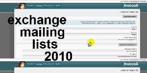 exchange mailing lists 2010