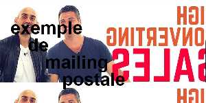 exemple de mailing postale