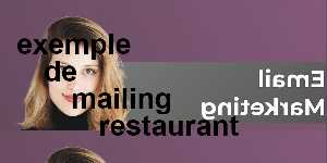 exemple de mailing restaurant