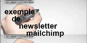 exemple de newsletter mailchimp