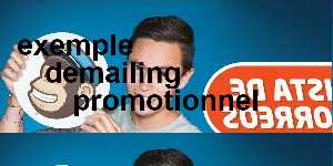exemple demailing promotionnel