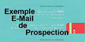Exemple E-Mail de Prospection