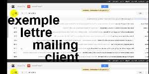 exemple lettre mailing client