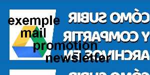 exemple mail promotion newsletter