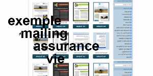 exemple mailing assurance vie