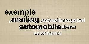exemple mailing automobile