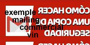 exemple mailing commercial vin