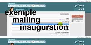 exemple mailing inauguration