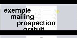 exemple mailing prospection gratuit
