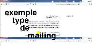 exemple type de mailing