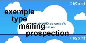 exemple type mailing prospection