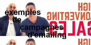 exemples de campagnes d'emailing