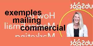 exemples mailing commercial