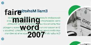 faire mailing word 2007