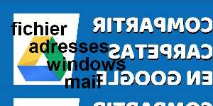 fichier adresses windows mail
