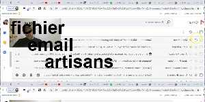 fichier email artisans