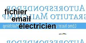 fichier email électricien