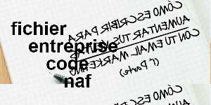fichier entreprise code naf