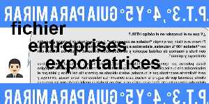 fichier entreprises exportatrices