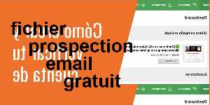 fichier prospection email gratuit