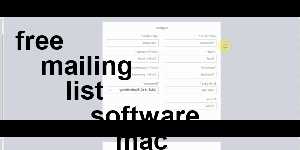 free mailing list software mac