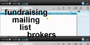 fundraising mailing list brokers