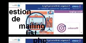 gestion de mailing list php