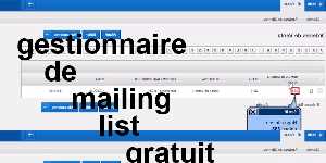 gestionnaire de mailing list gratuit