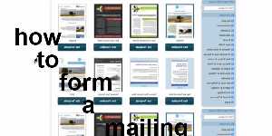 how to form a mailing list
