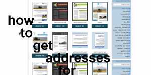 how to get addresses for mass mailing
