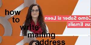 how to write mailing address in english
