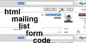 html mailing list form code