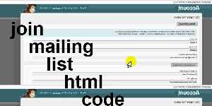 join mailing list html code