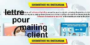 lettre pour mailing client
