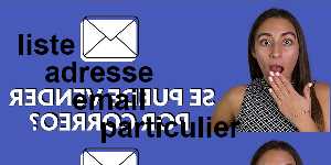 liste adresse email particulier